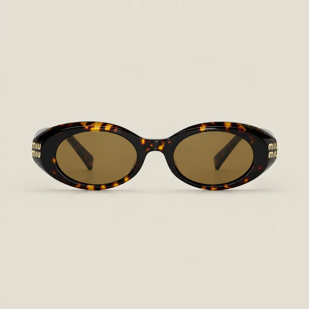 B09S Sunglasses - Brown Rounded-Frame