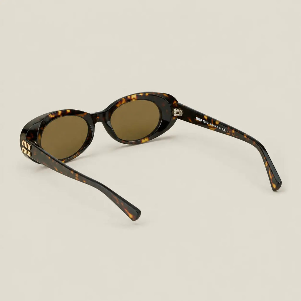 B09S Sunglasses - Brown Rounded-Frame