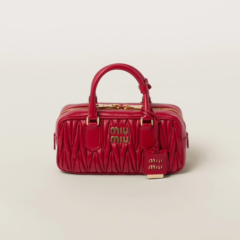 Arcadie matelassé nappa leather bag - Red — view 1