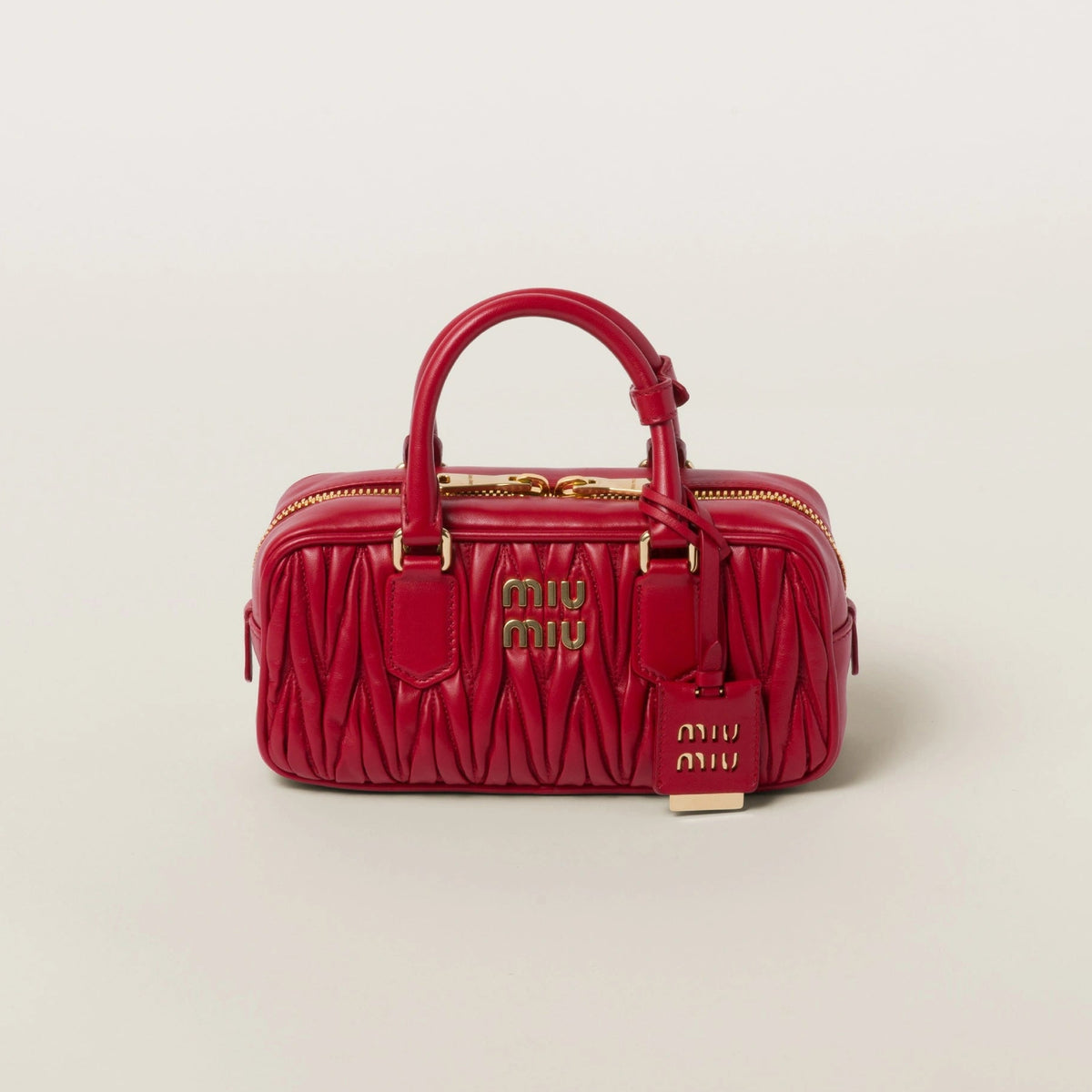 Arcadie matelassé nappa leather bag - Red — view 1