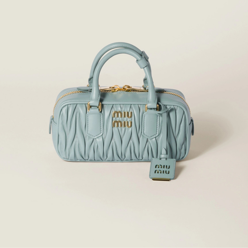 Arcadie matelassé nappa leather bag - Powder Blue — view 1