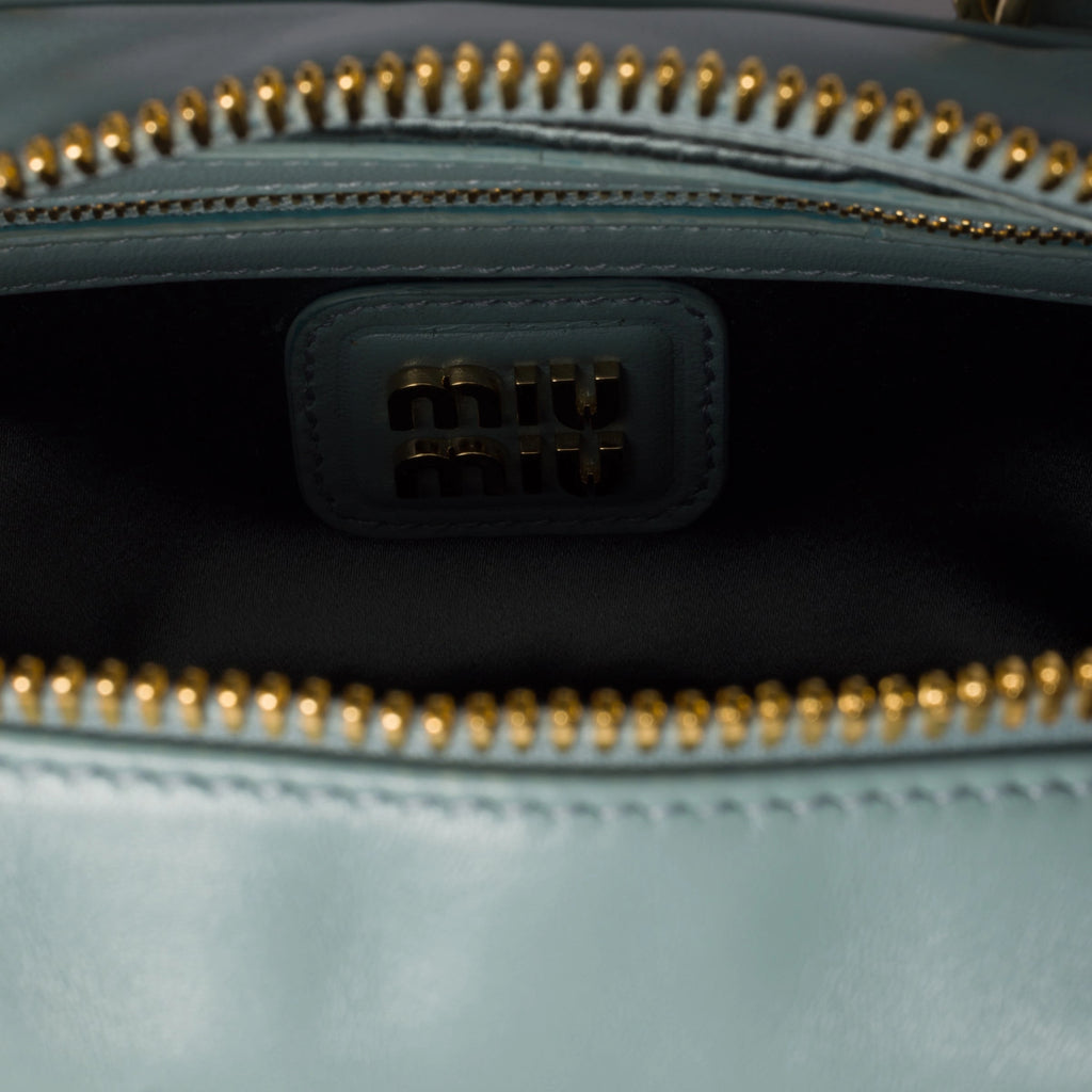 Arcadie matelassé nappa leather bag - Powder Blue — view 4