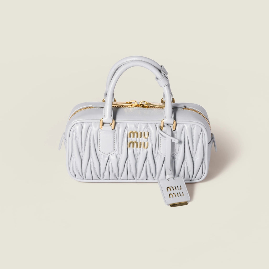 Arcadie matelassé nappa leather bag - Pearl Gray — view 1