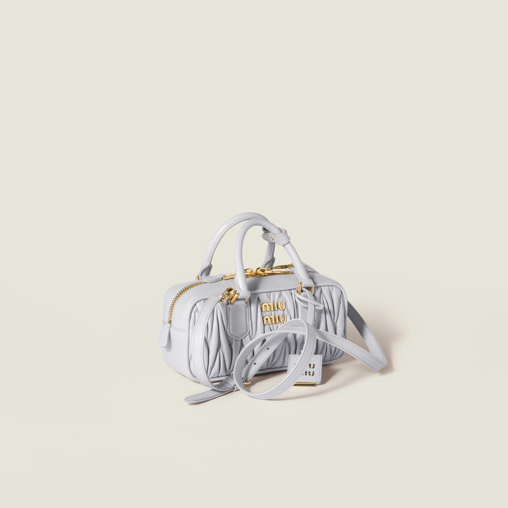 Arcadie matelassé nappa leather bag - Pearl Gray — view 2