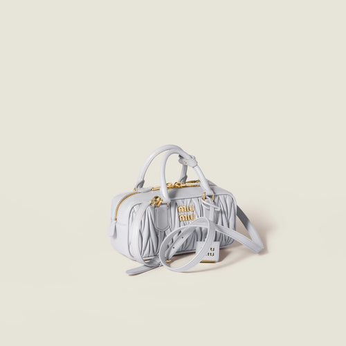 Arcadie matelassé nappa leather bag - Pearl Gray — view 2