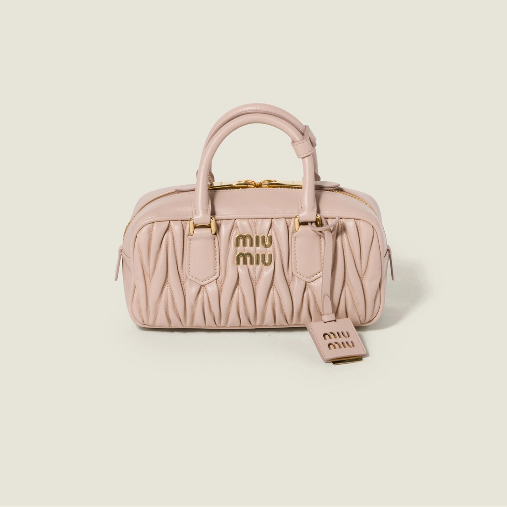 Arcadie matelassé nappa leather bag - Powder Pink — view 1