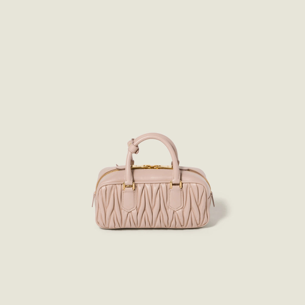 Arcadie matelassé nappa leather bag - Powder Pink — view 3