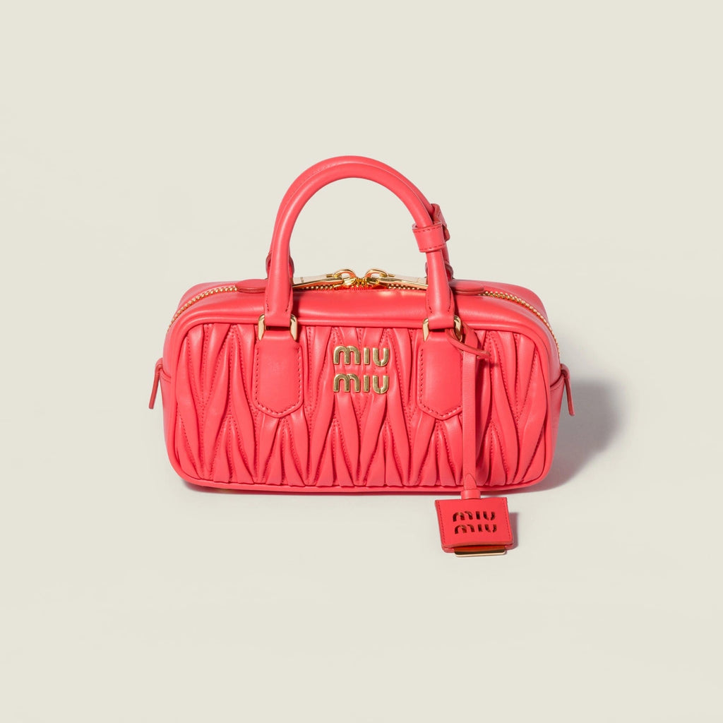 Arcadie matelassé nappa leather bag - Coral — view 1