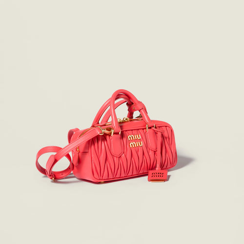 Arcadie matelassé nappa leather bag - Coral — view 2