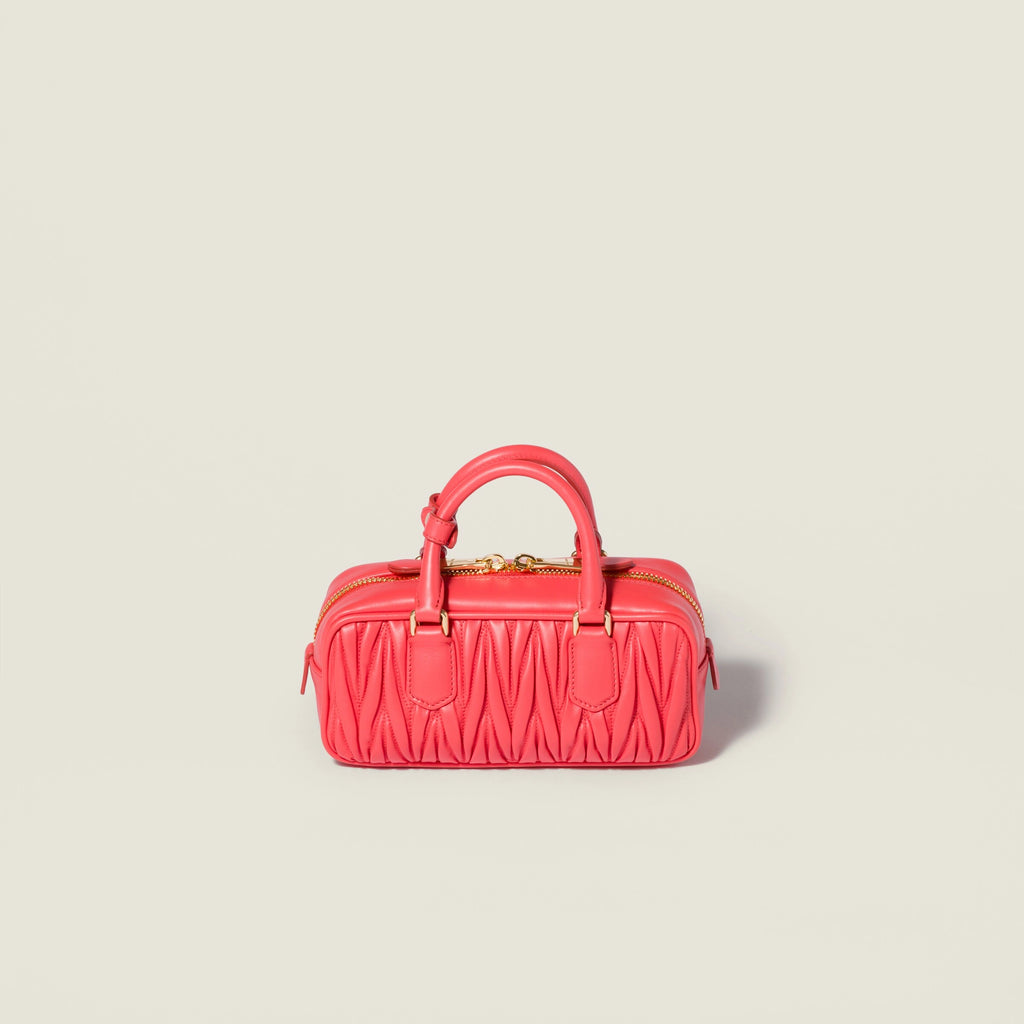 Arcadie matelassé nappa leather bag - Coral — view 3