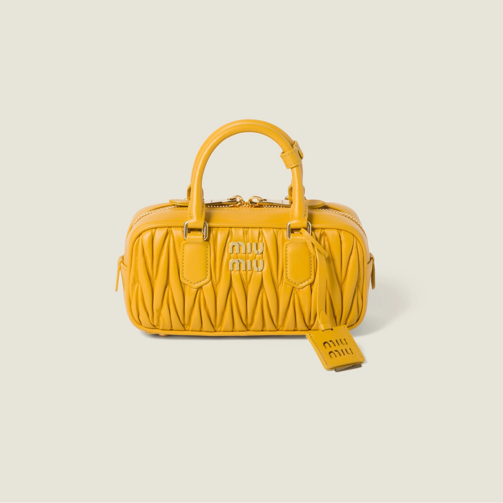 Arcadie matelassé nappa leather bag - Sunny Yellow — view 1