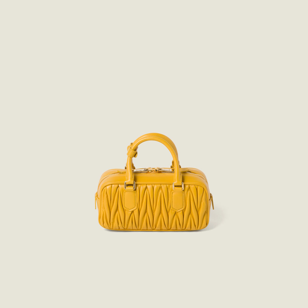 Arcadie matelassé nappa leather bag - Sunny Yellow — view 3