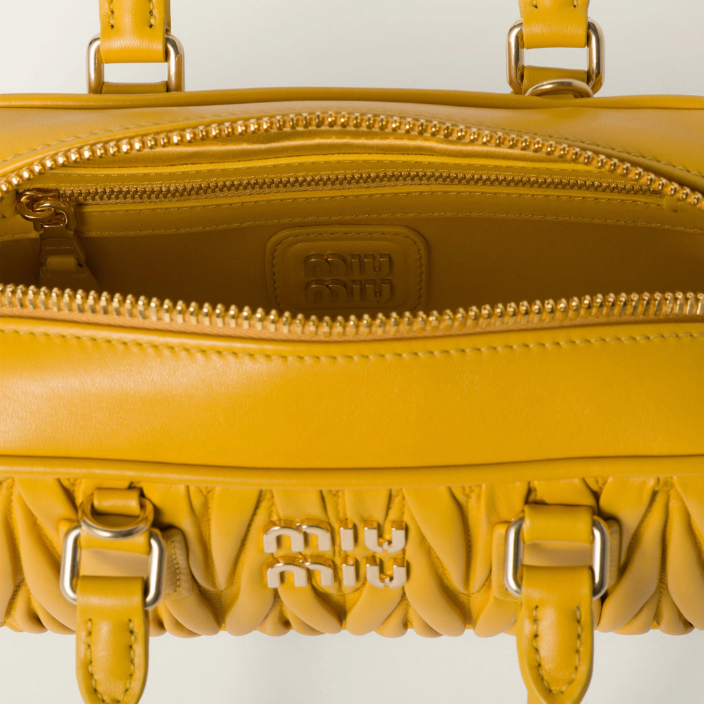Arcadie matelassé nappa leather bag - Sunny Yellow — view 4