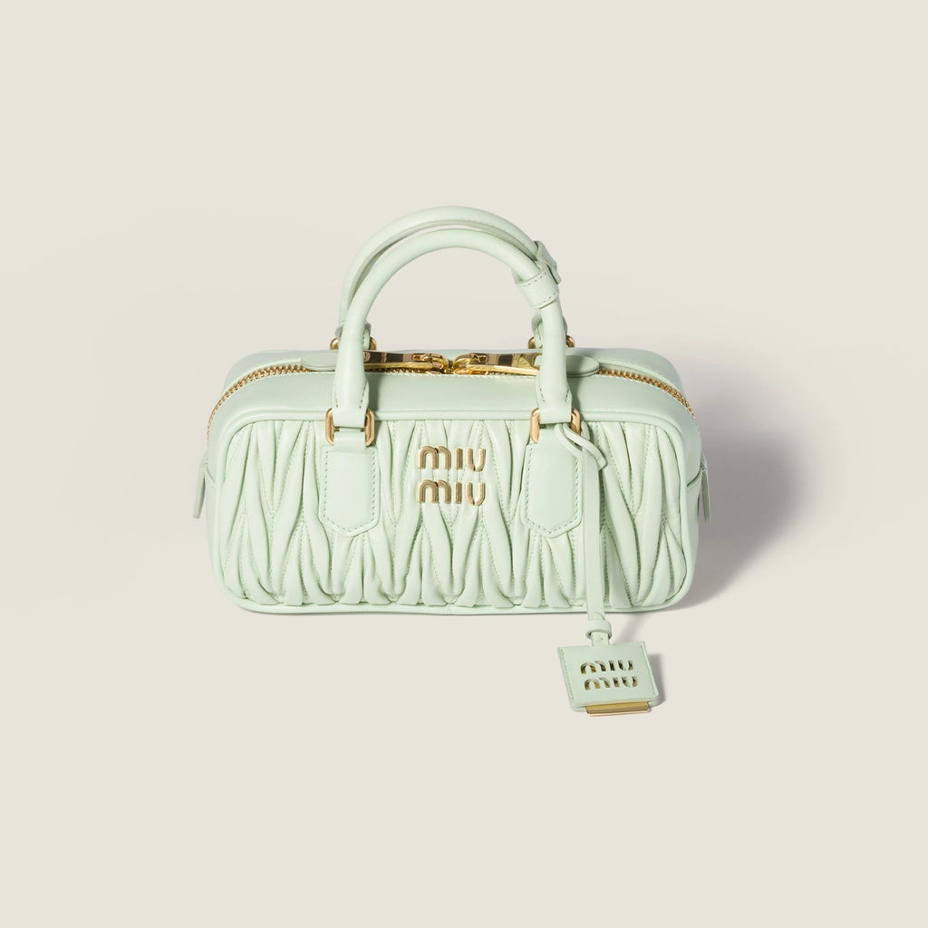 Arcadie matelassé nappa leather bag - Aqua — view 1
