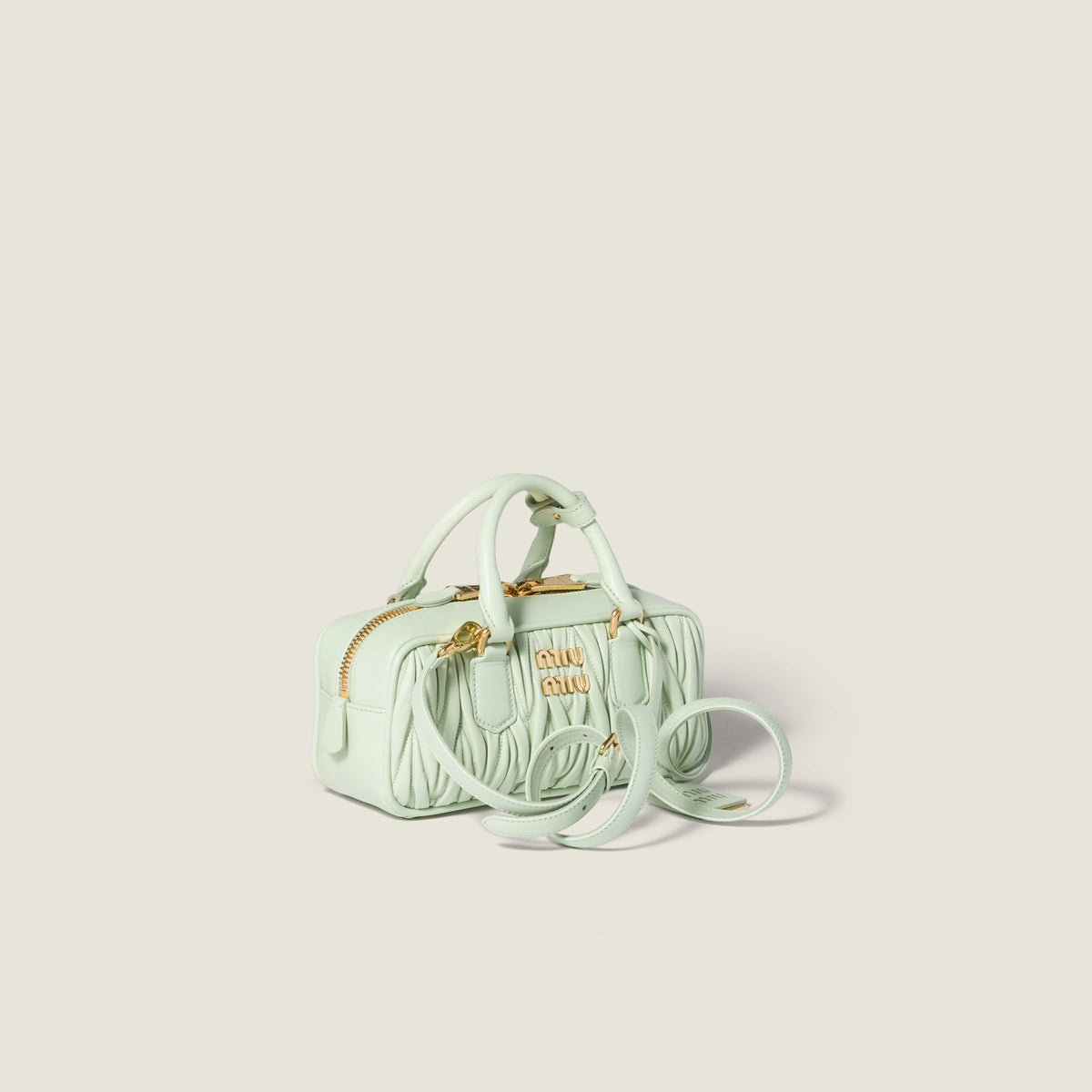 Arcadie matelassé nappa leather bag - Aqua — view 2