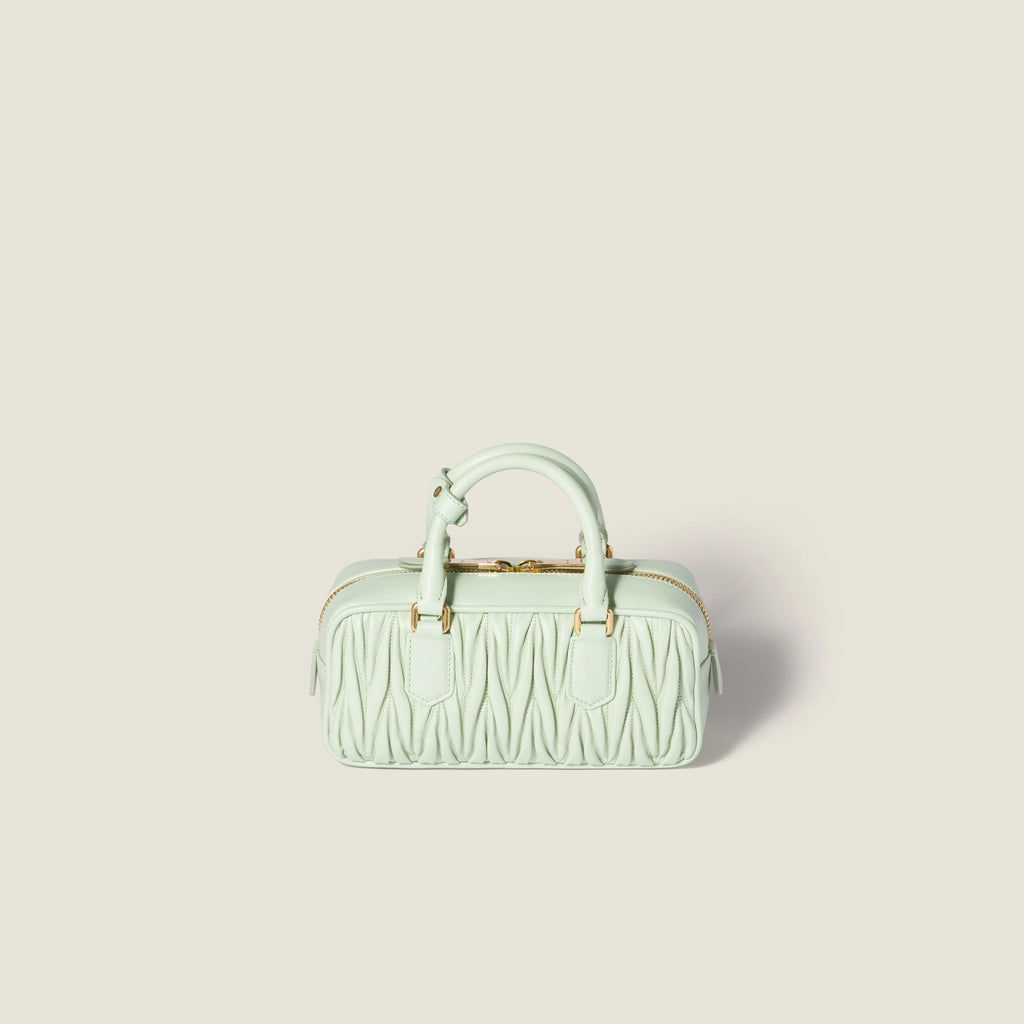 Arcadie matelassé nappa leather bag - Aqua — view 3