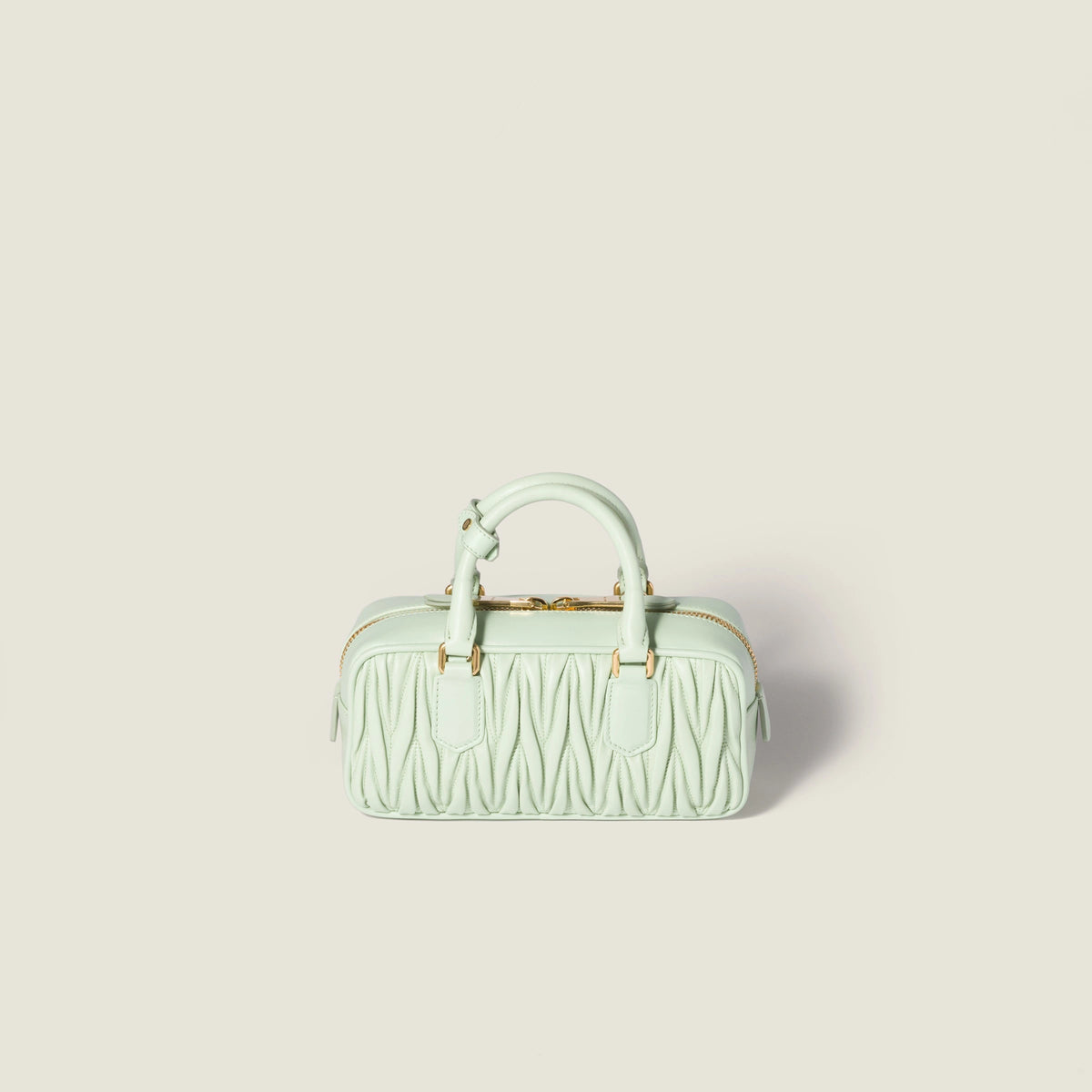 Arcadie matelassé nappa leather bag - Aqua — view 3