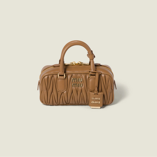 Arcadie matelassé nappa leather bag - Caramel — view 1