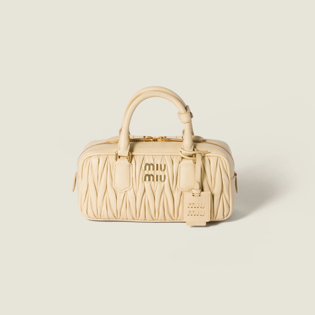 Arcadie matelassé nappa leather bag - Soy Green — view 1
