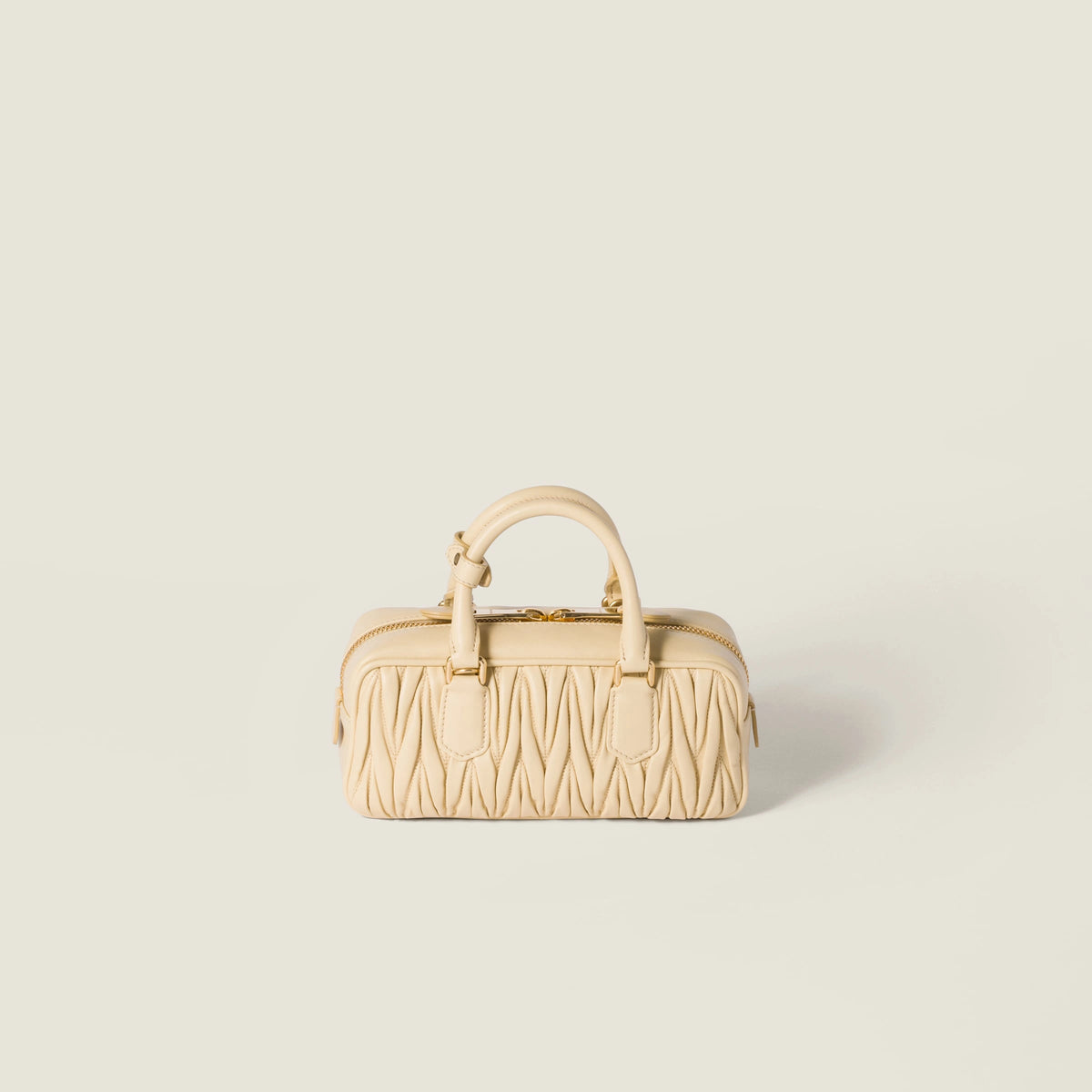 Arcadie matelassé nappa leather bag - Soy Green — view 3