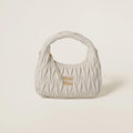 Wander matelassé nappa leather hobo bag - White — view 1