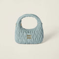 Wander matelassé nappa leather hobo bag - Powder Blue — view 1