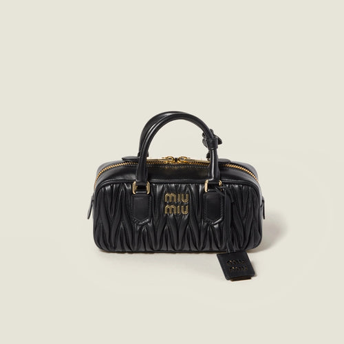 Arcadie matelassé nappa leather bag - Black — view 1