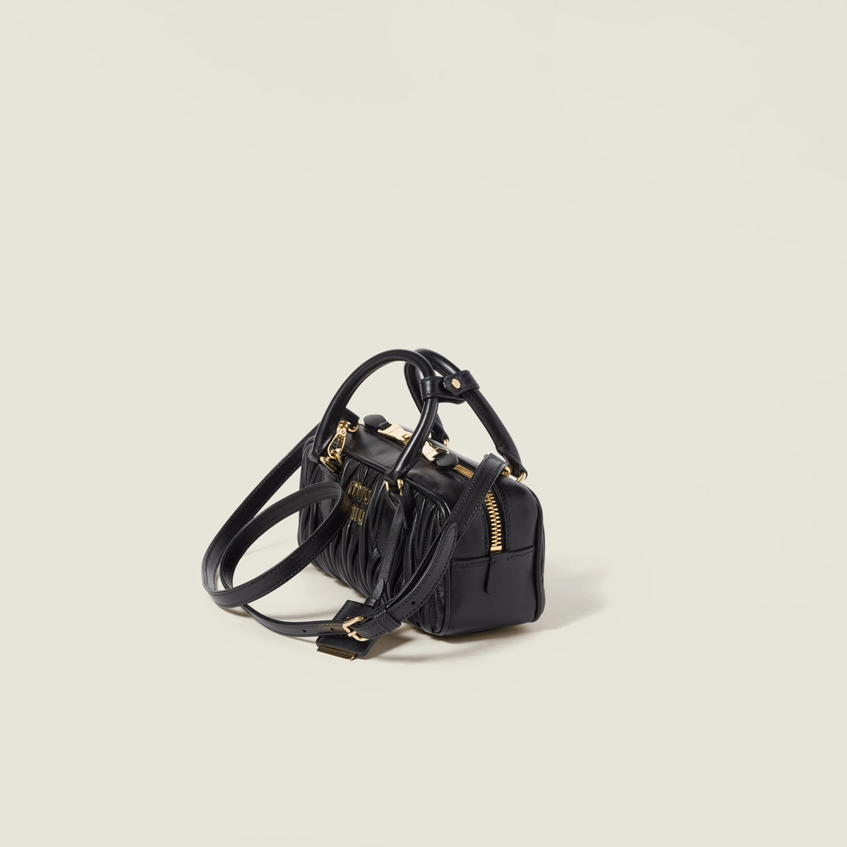 Arcadie matelassé nappa leather bag - Black — view 2