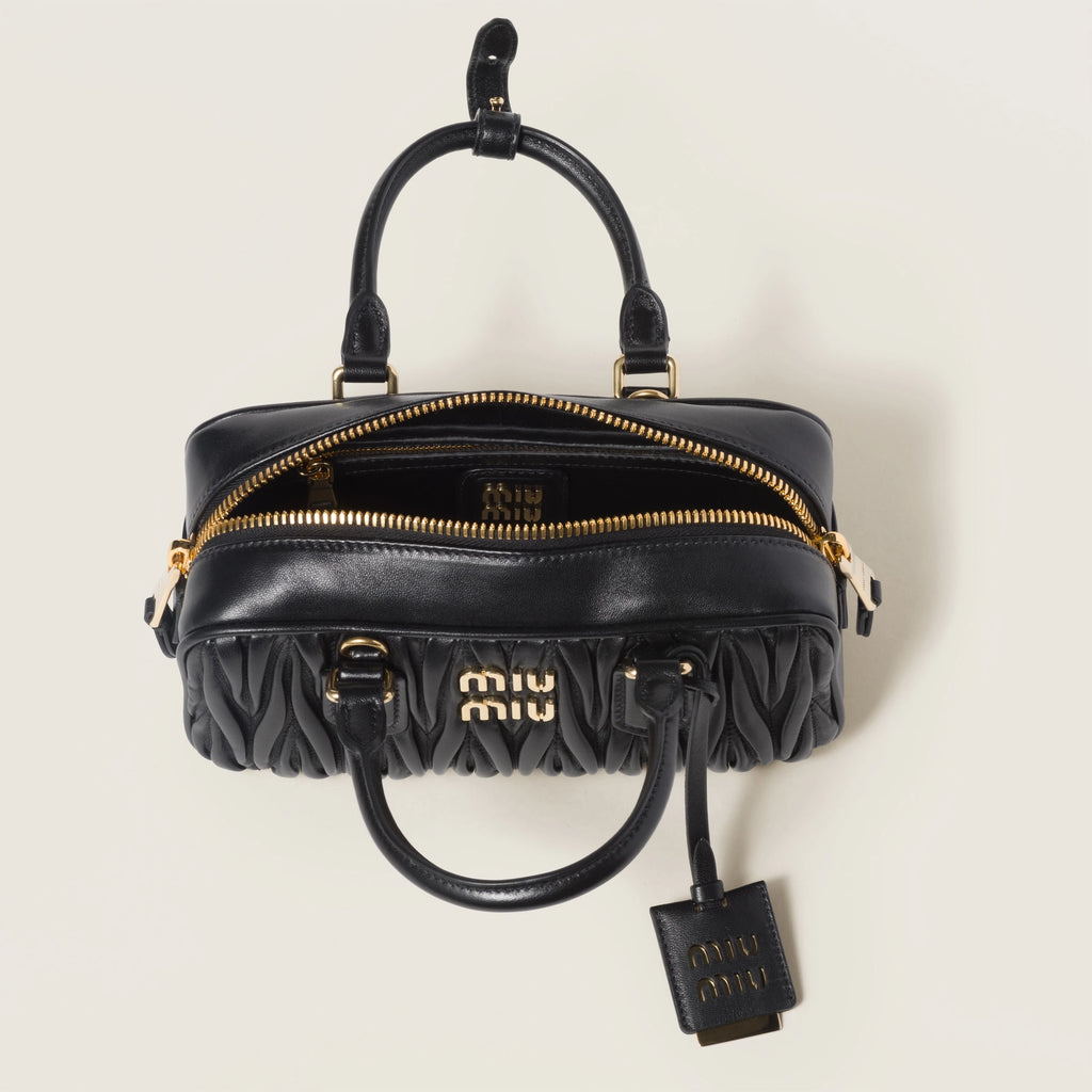 Arcadie matelassé nappa leather bag - Black — view 4