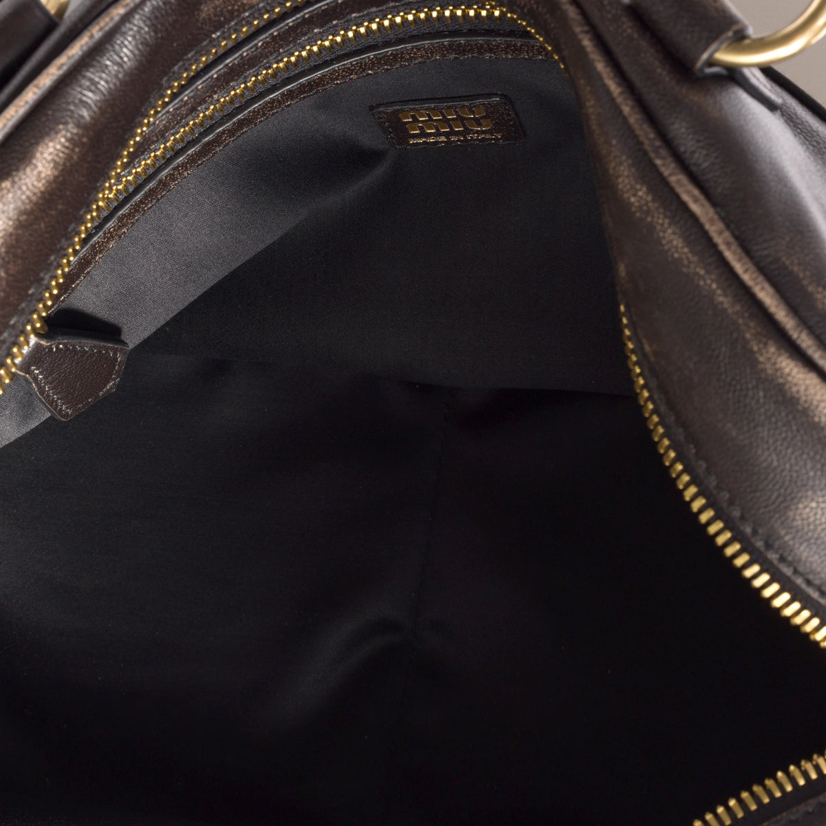 Pocket nappa leather top-handle bag - Coffee — view 4