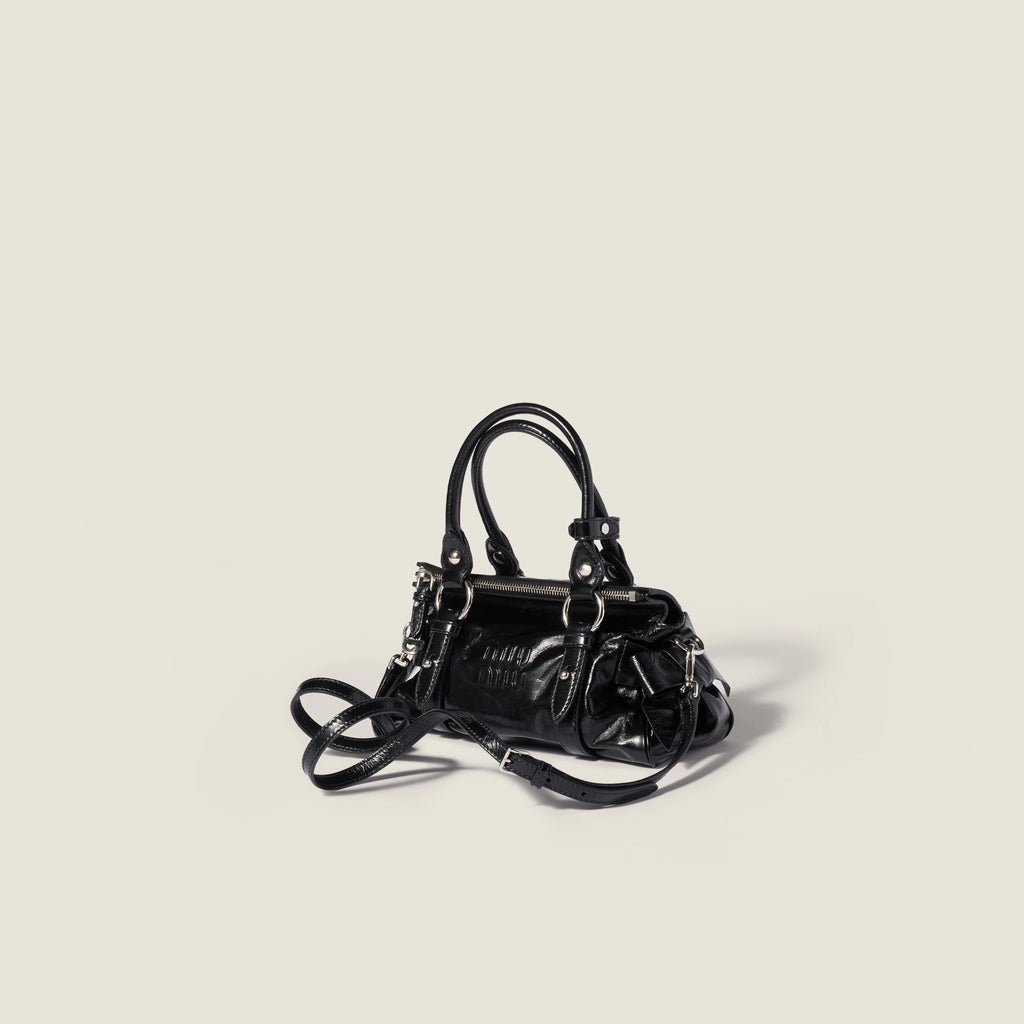Shiny leather handbag - Black — view 2