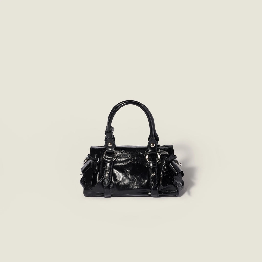 Shiny leather handbag - Black — view 3